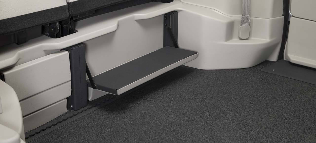 Wheelchair Van Feature Fold Down Foot Rest